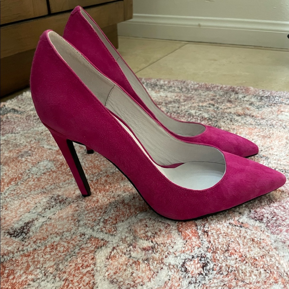 Jeffrey Campbell size 7 fuchsia heels. Worn once, indoors only. Offers accepted